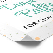 Poster Jote Teddy Bear Baby shower Déchets Raffin Jeu (Coin)