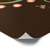 Poster Joty Be a Nice Human Quote Inspirivity Floral (Coin)