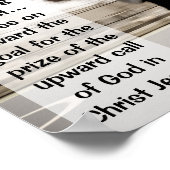 Poster J'oublie le passé, Philippiens 3:14 (Coin)