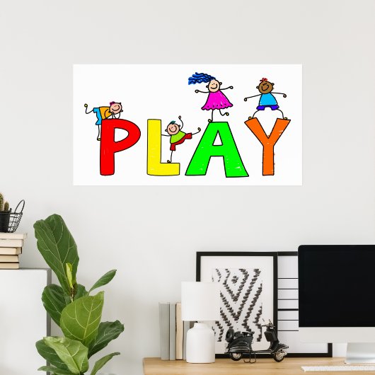 Poster Jouer (Bureau à domicile)