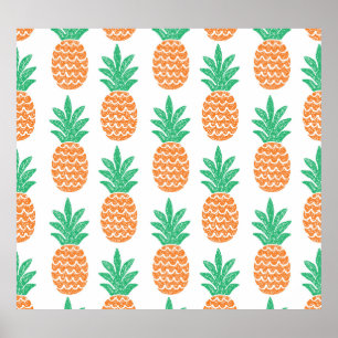 Poster Jouer à l'ananas : Plaisir Motif amusant.