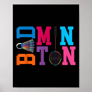 Poster Jouer au badminton pour toujours Jeu Sports Badmin