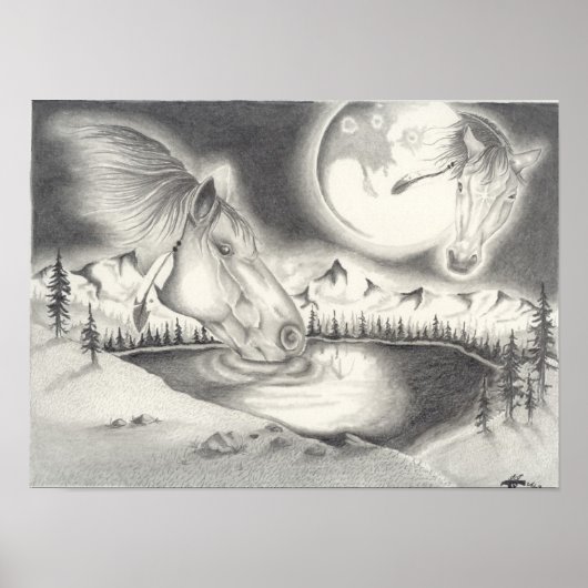 Poster Jouer au cheval (Devant)