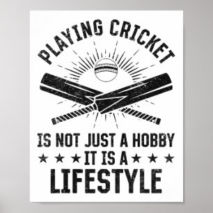 Poster Jouer au cricket n'est pas qu'un hobby