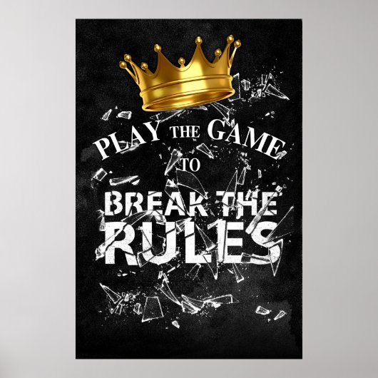 Poster Jouer au jeu Rompre les règles - Mode King (Devant)
