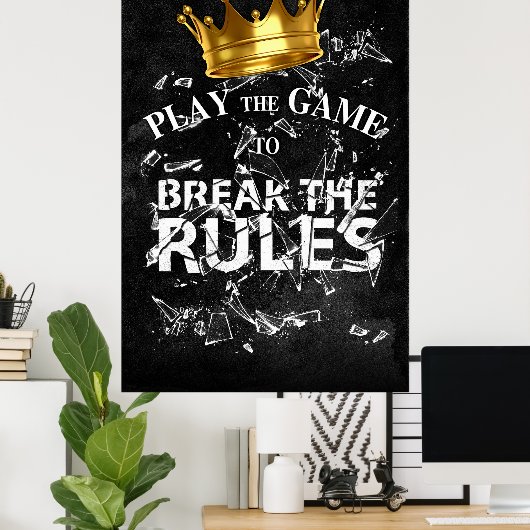 Poster Jouer au jeu Rompre les règles - Mode King (Bureau à domicile)