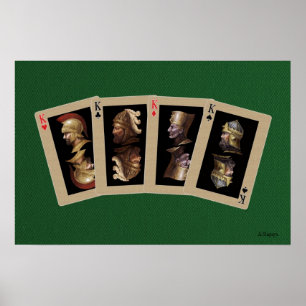Poster Jouer aux cartes