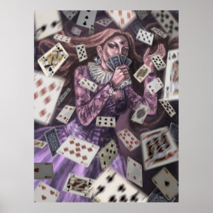 Poster Jouer aux cartes