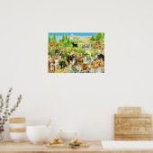 Poster Jouer aux chiots (Cuisine)