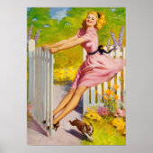 Poster Jouer avec chien (Devant)