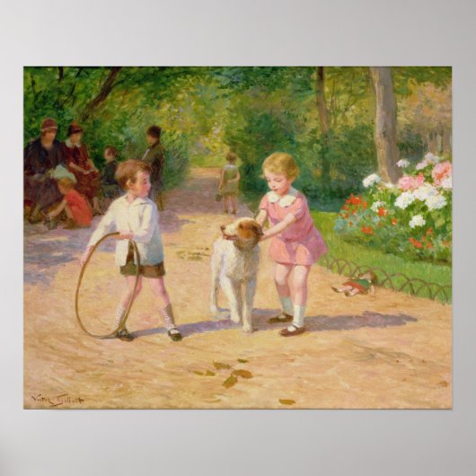 Poster Jouer avec le cerceau (Devant)