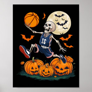 Poster Jouer Basket Basket Halloween Hommes Garçons Baske