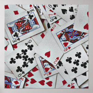 Poster Jouer Cartes Poker Jeux Reine Roi