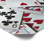 Poster Jouer Cartes Poker Jeux Reine Roi (Coin)