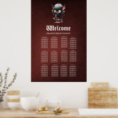 Poster Jouer Chat Noir sur Bicycle Rouge (Cuisine)