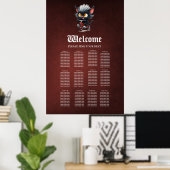 Poster Jouer Chat Noir sur Bicycle Rouge (Bureau à domicile)