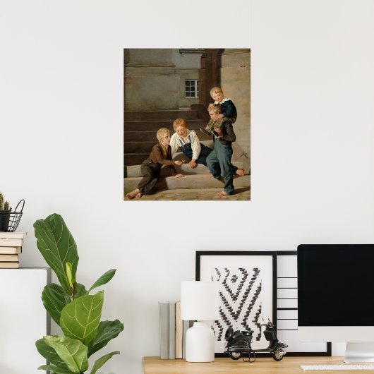 Poster Jouer des dés devant Christiansborg (Bureau à domicile)