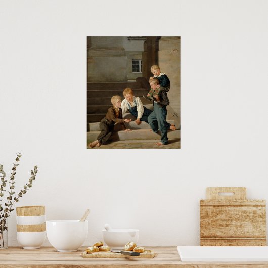 Poster Jouer des dés devant Christiansborg (Cuisine)