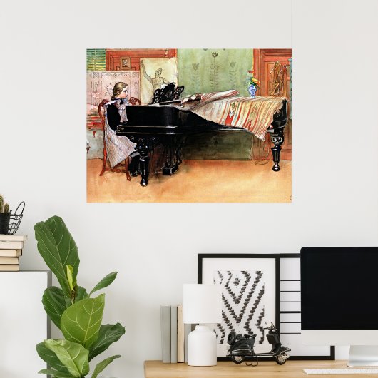 Poster Jouer des échelles, peinture d'art, (Bureau à domicile)