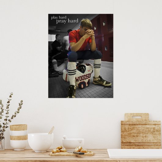 Poster Jouer dur... Prier dur (Cuisine)