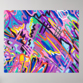 Poster Jouer en couleur Art Abstrait (Devant)