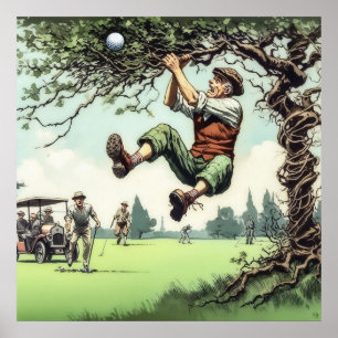 Poster Jouer là où il est - Golf Art Print