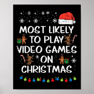 Poster Jouer probablement Jeux Vidéo Noël Noël Noël Noël
