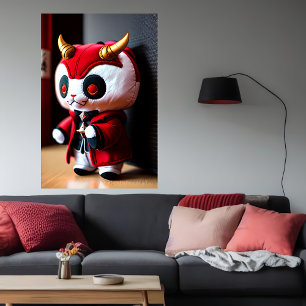 Poster Jouet à peluche du seigneur démon Art AI