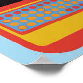 Poster Jouet d'orthographe vintage texte customisé (Coin)