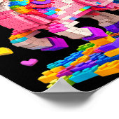 Poster Jouet en briques blocs de construction Licorne mig (Coin)