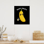 Poster Jouet Fruity Funky Banana Fruit Pun Dark BG (Cuisine)