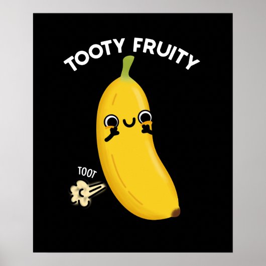 Poster Jouet Fruity Funky Banana Fruit Pun Dark BG (Devant)