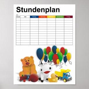 Poster Jouet pour enfants / Horaire