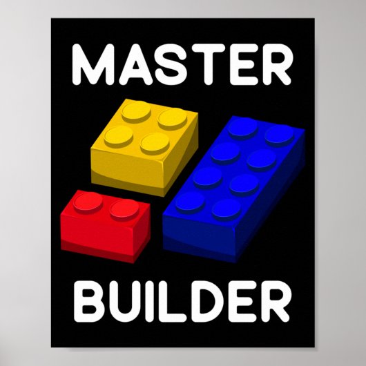 Poster Jouets de construction de blocs mignons pour enfan (Devant)