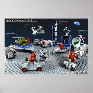 Poster Jouets en briques de '79 recréés en 3D