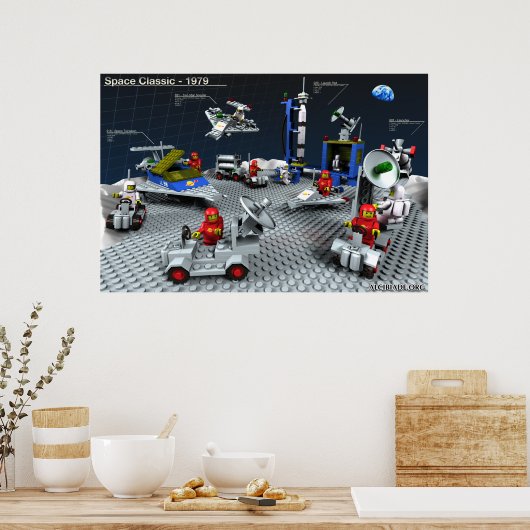 Poster Jouets en briques de '79 recréés en 3D (Cuisine)