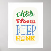 Poster Jouets pour garçons Transport Voiture Train Bus Bé (Devant)