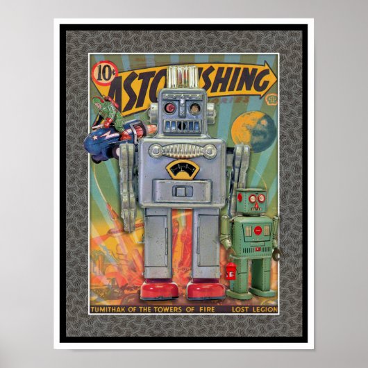 POSTER JOUETS SPATIAUX RÉTRO MCM IMPRIMÉS (Devant)