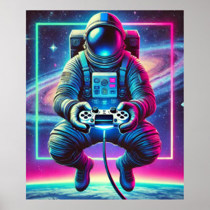 Poster Joueur Astronaute