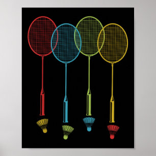 Poster Joueur Badminton Team Shuttle Coach Match Badminto
