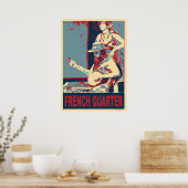 Poster Joueur Banjo du Quartier Français (Cuisine)
