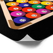 Poster Joueur Billard Et Billard Stick (Coin)