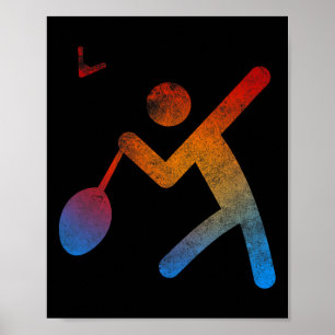 Poster Joueur Champion de Badminton T Shirt Jouer Raquett