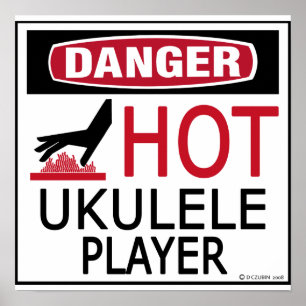Poster Joueur chaud d'ukulélé