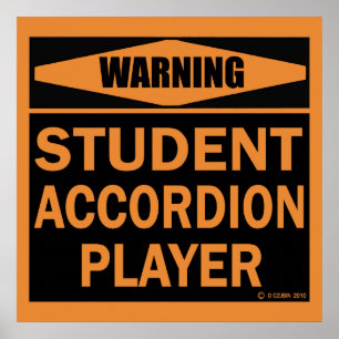 Poster Joueur d'accordéon d'étudiant