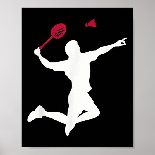 Poster Joueur de Badminton (Devant)
