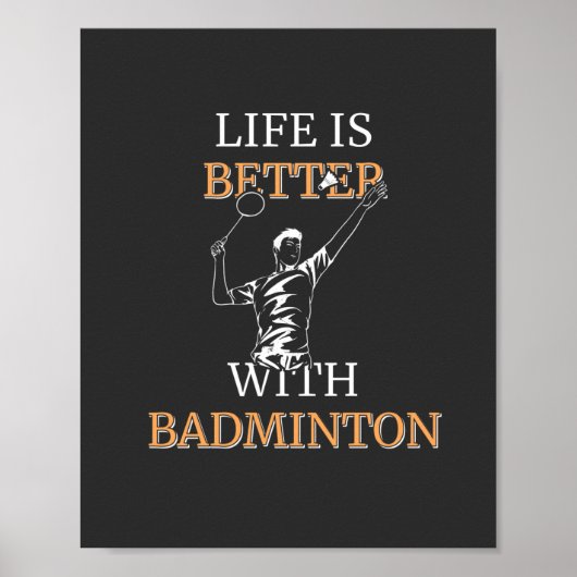 Poster Joueur de Badminton (Devant)
