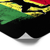 Poster Joueur de badminton Drapeau sénégalais Sénégal (Coin)