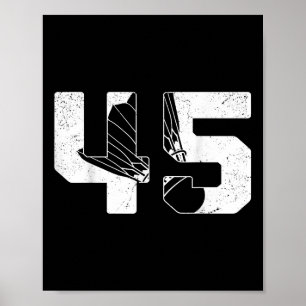 Poster Joueur de badminton hommes 45 ans Badminton 45 ans