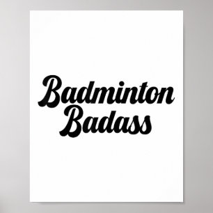 Poster Joueur de badminton mauvais badminton drôle nouvea